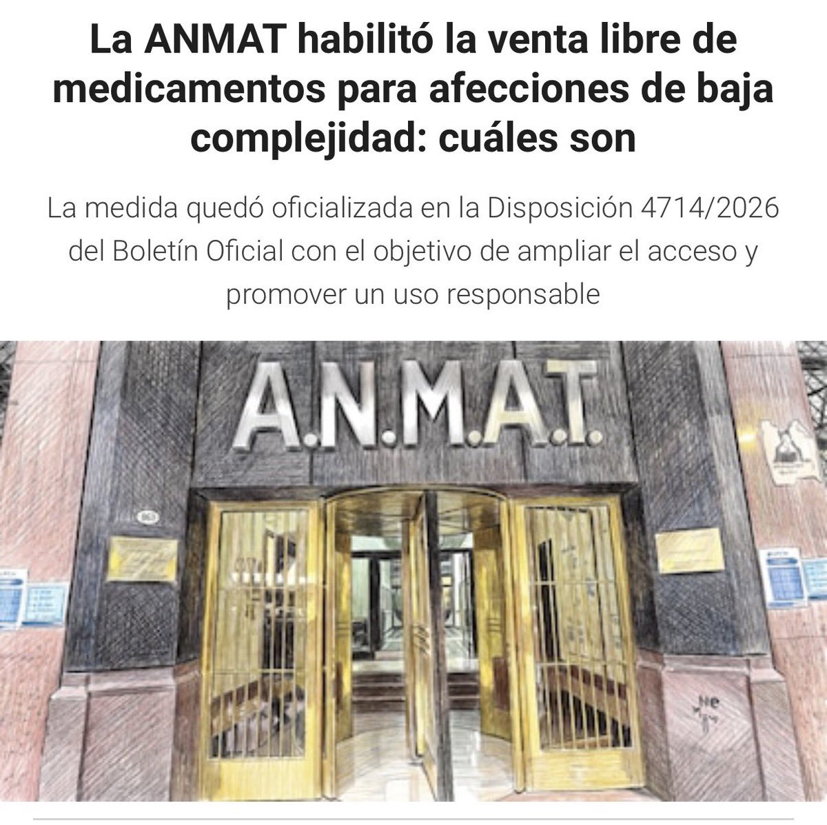 nkreplak's tweet photo. Otro capítulo de la falsa libertad de Milei. 

El gobierno nacional autorizó la venta libre de 10 medicamentos. Lo que no te cuentan es que automáticamente estos medicamentos dejan de tener todo tipo de cobertura y pierden los descuentos en farmacias. Sigue aumentando el gasto de bolsillo. 

Ya no hay dudas. Este gobierno nacional está en contra de la salud del pueblo.
