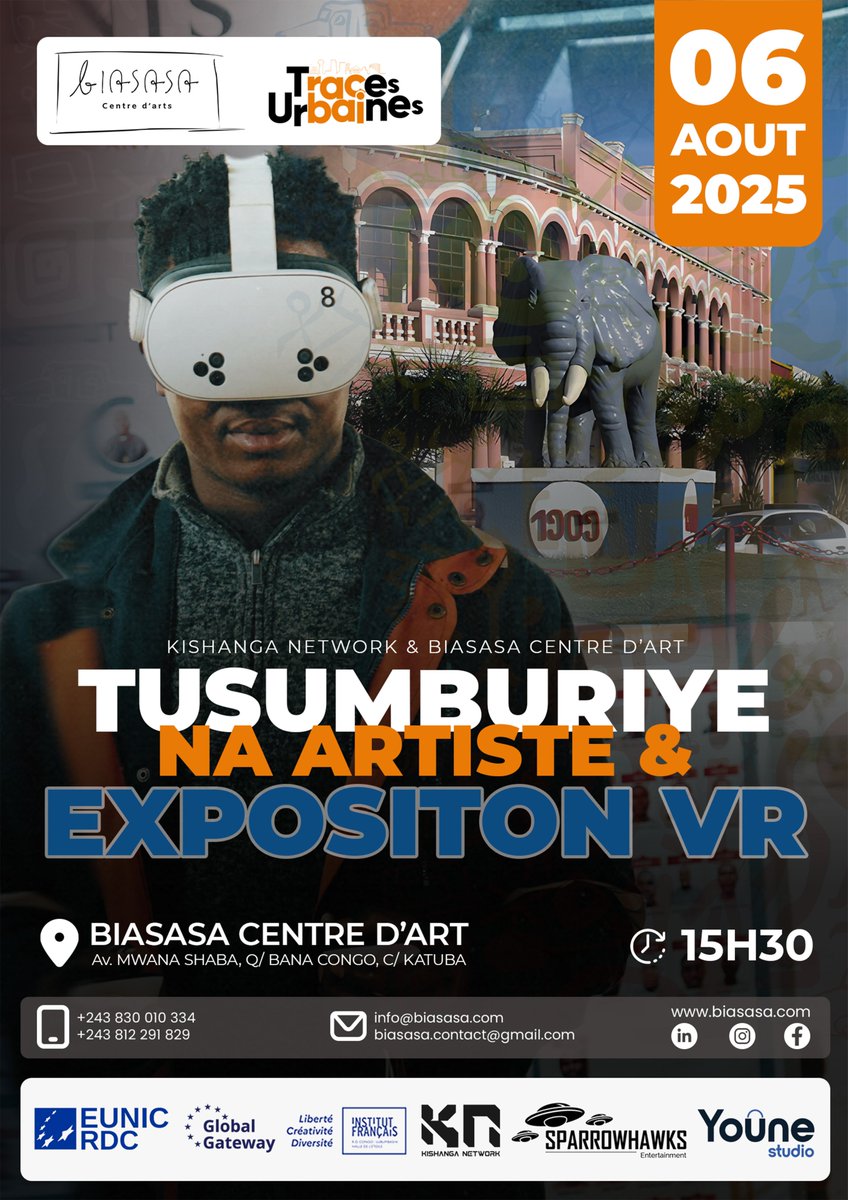 KishangaNetwork's tweet photo. Découvrez Traces Urbaines lors de « Tusumburiye na Artiste » : une exposition immersive en réalité virtuelle autour de la mémoire de Lubumbashi.06 août 2026 à 15h30
Biasasa Centre d’Art, Katuba
#TracesUrbaines #Lubumbashi #VR https://t.co/Rpswe59hmS