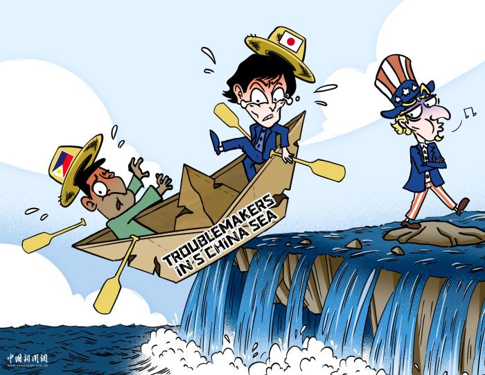 Echinanews's tweet photo. #Comicomment: Those who stir up trouble in the #SouthChinaSea will capsize https://t.co/2Pzi0z5MU0