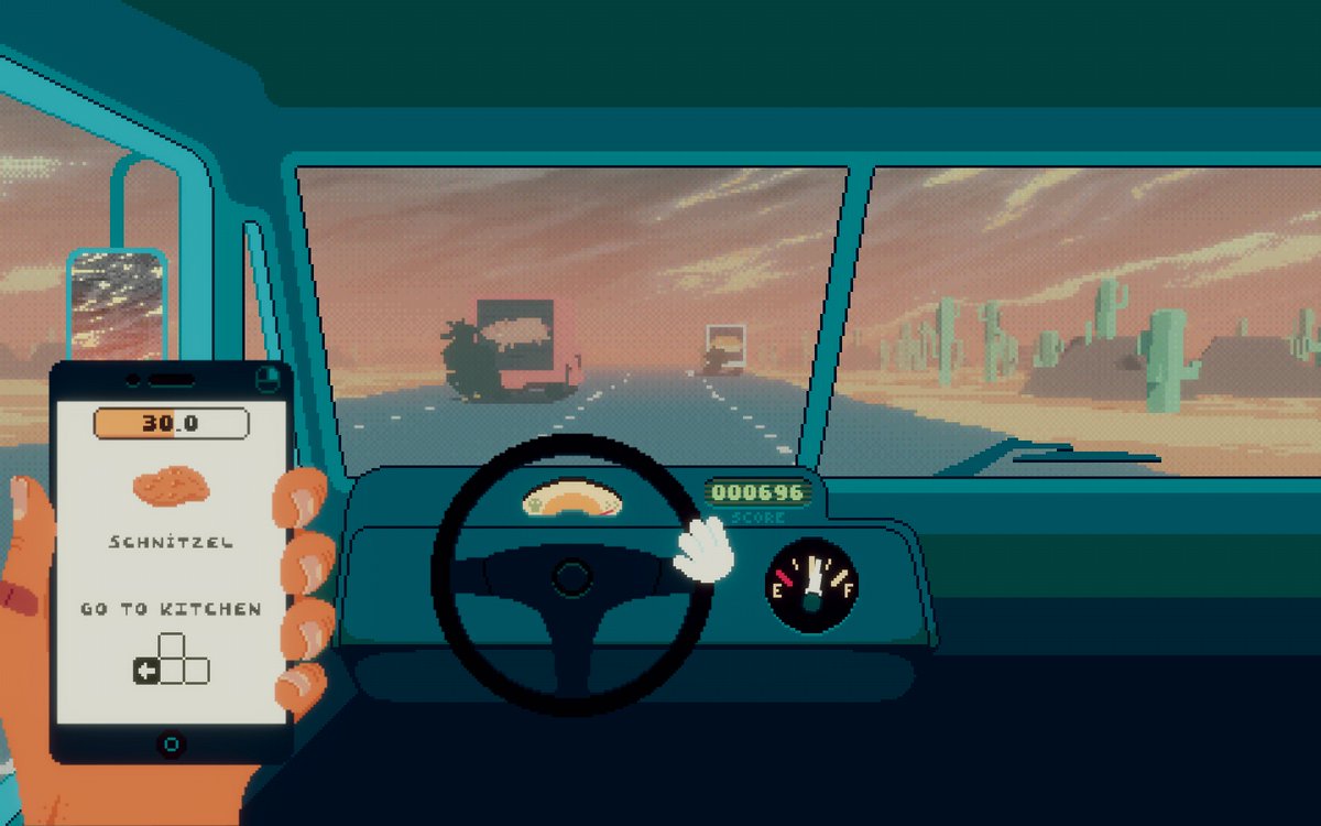 hjaltetagmose's tweet photo. Feed for Speed takes place in a world, where if you stop driving, you die! 

Drive, cook, deliver and gather ingredients all at the same time in this stress inducing food truck experience.

Play it here:
https://t.co/XZUPdolne5

#gamedev #indiedev #pixelart #lowpoly https://t.co/8kRb6DcQuO