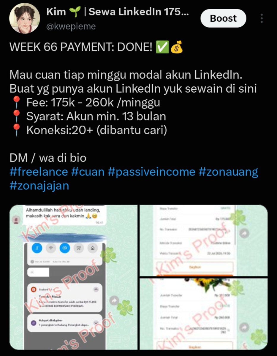 notsofurfect's tweet photo. Masih open ya manteman
👇👇 Yg mau liat testi di @kwepieme yaa. Akunnya LG ghoib tapi huhh
#freelance #zonauang #zonajajan #infoloker https://t.co/CInvvpRkGX