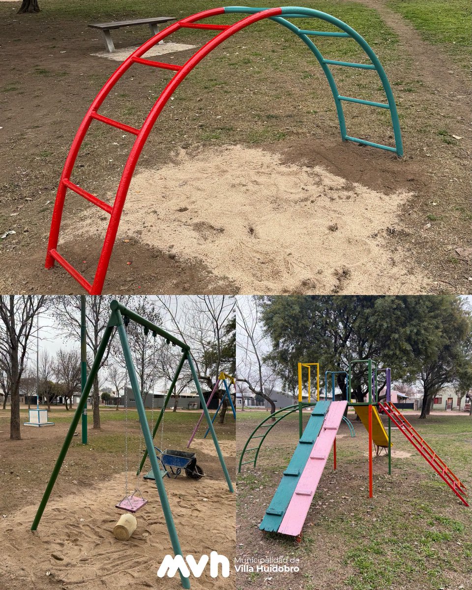 MuniVHuidobro's tweet photo. Se llevaron adelante tareas de mantenimiento y puesta en valor en la Plaza 2 de Abril, con el objetivo de mejorar este espacio de encuentro y disfrute para todos los vecinos 🥰🙌🏽

#UnGobiernoQueNosUne
#GestiónEnzoQuiroga https://t.co/UaOHLOlAMU