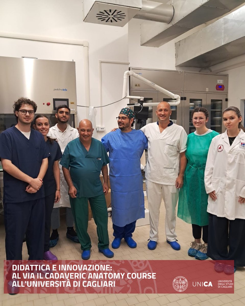 univca's tweet photo. 🎓 Innovazione all’@unica_it: al via il nuovo “Cadaveric Anatomy Course”! 🩺

Gli studenti dei corsi di Medicina e Chirurgia (in italiano e inglese) potranno svolgere attività pratiche di dissezione anatomica, unendo teoria e clinica per la formazione dei futuri medici.

#UniCa https://t.co/hNu5o2ixaF