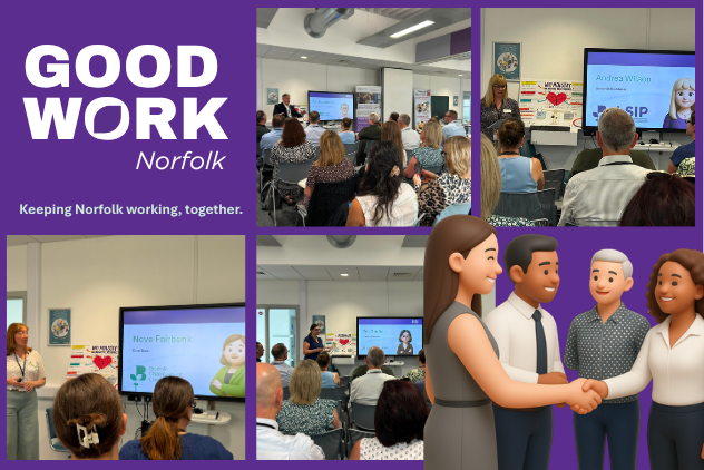norfolkchamber's tweet photo. Good Work Norfolk officially launched this morning 

Helping Norfolk bridge the employment gap, &amp; giving thousands of loyal, talented people the little bit of support they need to kickstart or continue their careers.

👉 https://t.co/ZF9dEulD8a

Keeping Norfolk working, together https://t.co/DEMBGpnE8O