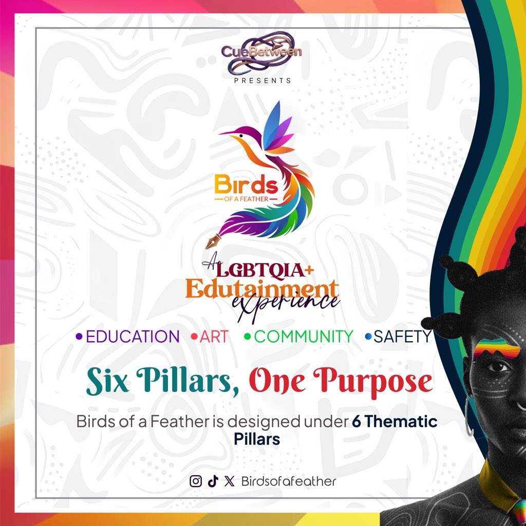 Boafexperience's tweet photo. Built on identity, safety, and empowerment 💪🏽

Birds of a Feather is guided by 6 core pillars designed to inform, protect, and celebrate our community 🏳️‍🌈 https://t.co/WhtGMF2VF0