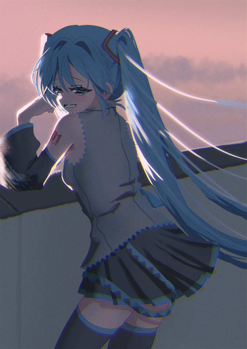 illust_pome's tweet photo. ミクさんと夕日
#初音ミク https://t.co/QPAHnDXqZW