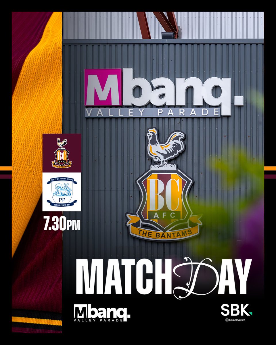 officialbantams's tweet photo. For the first time at @Mbanqcom Valley Parade, it is matchday! 🏟️

#BCAFC | #BRAvPNE | @sbk https://t.co/P4DIPOUTcz