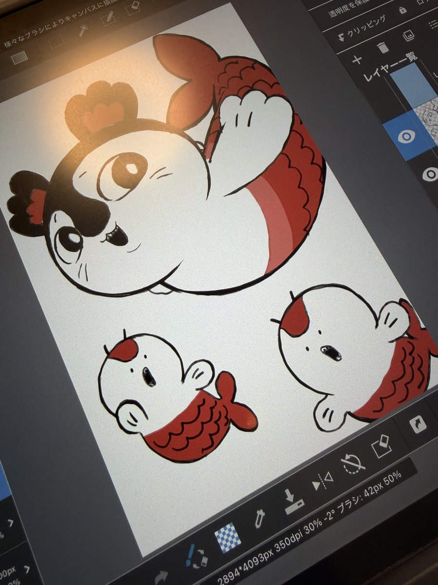 rice_beam's tweet photo. 2億年ぶりのお絵描きなので手がプルプルする https://t.co/zXCuyY0jJ0