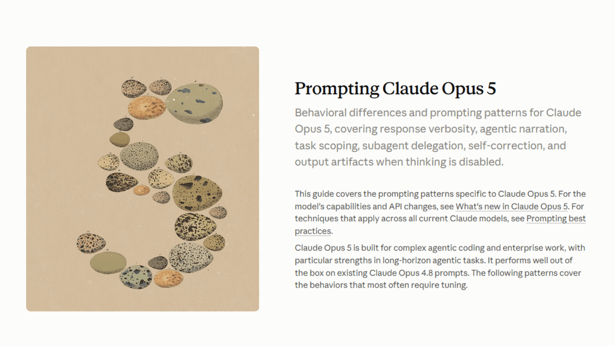 Anthropic 悄悄发布 Claude Opus 5 官方提示指南