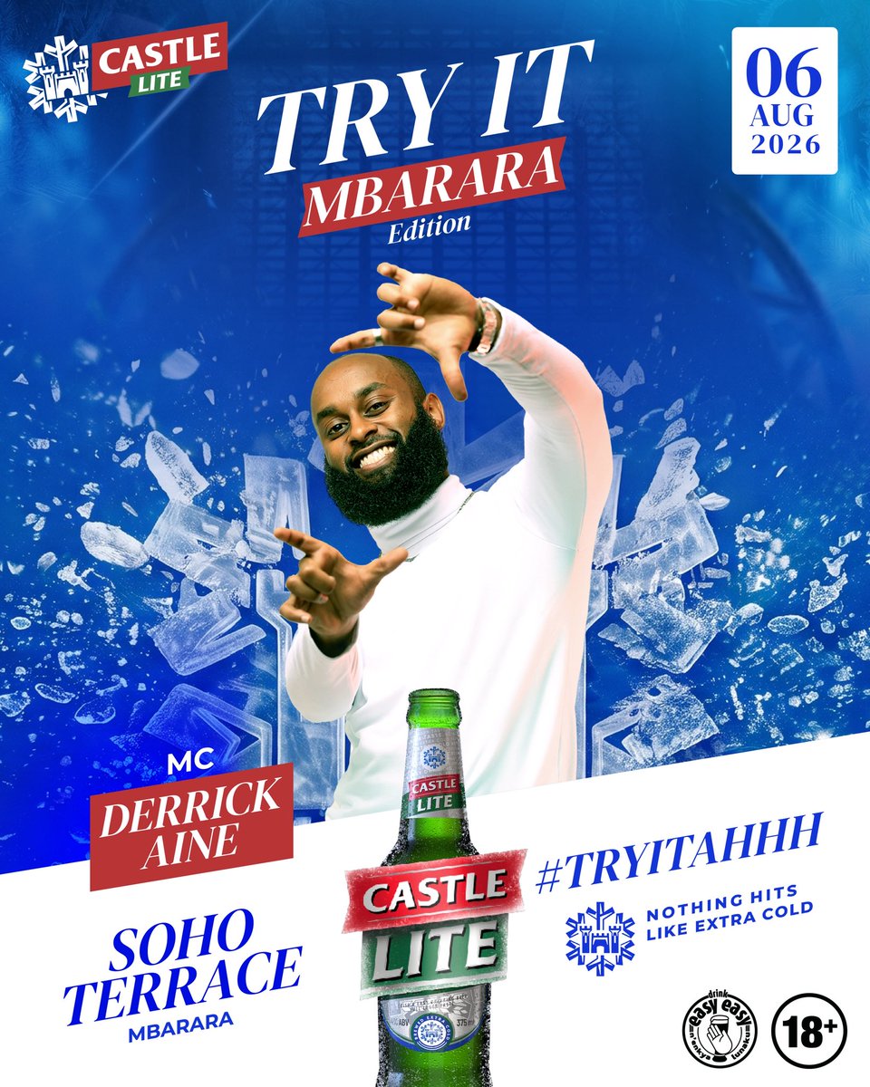 CastleLiteUg's tweet photo. Mbarara, we don’t do ordinary battles. Only the BEST make the decks. 

@fem_dj goes head-to-head with @DjAludah but who will own the night?

Pull up, back your DJ and bring the energy. With MC @AineDasha on the mic keeping the vibes alive, we’re bringing a night packed with music, madness and an Extra-cold Castle Lite experience. 

Mbarara
6th August 2026

CastleLite TryItAhhh TryItAhhhMbarara