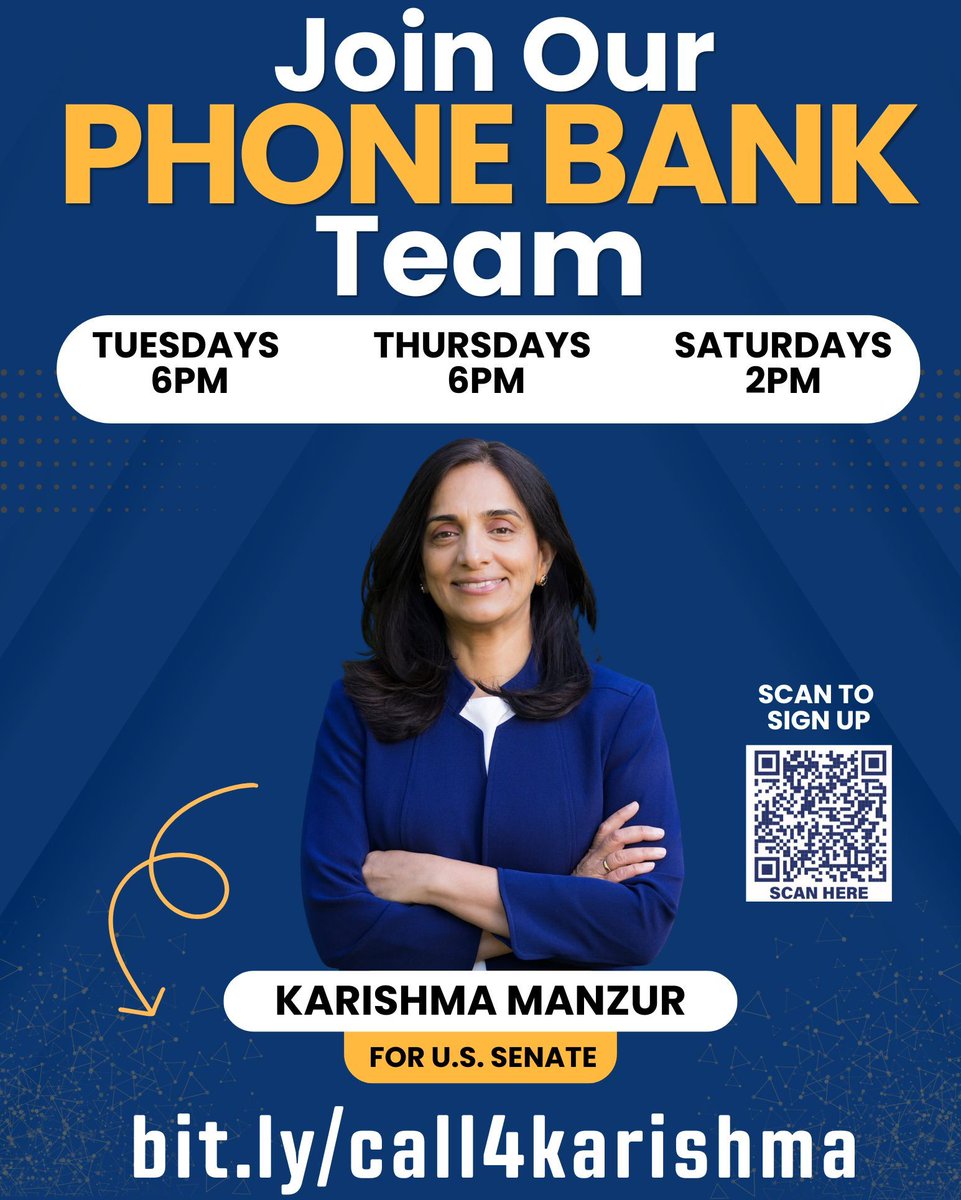 Karishma4Senate's tweet photo. Join our phone bank team every Tuesday and Thursday at 6PM, and Saturday at 2PM! This is truly a grassroots effort, help spread the message about Karishma’s people powered campaign and together let’s reclaim our power! 

#nhpolitics #grassroots #progressive #nhtok https://t.co/mHsum1Xu0q