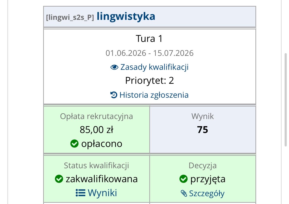 _hers_elf's tweet photo. Udało się dostać na wymarzone studia! Próbowałam 2 lata temu i teraz znowu stwierdziłam, że spróbuję I WARTO BYŁO!!! Nigdy w siebie nie wątpcie 🥳 #studia2026 https://t.co/67ZujI1vbu