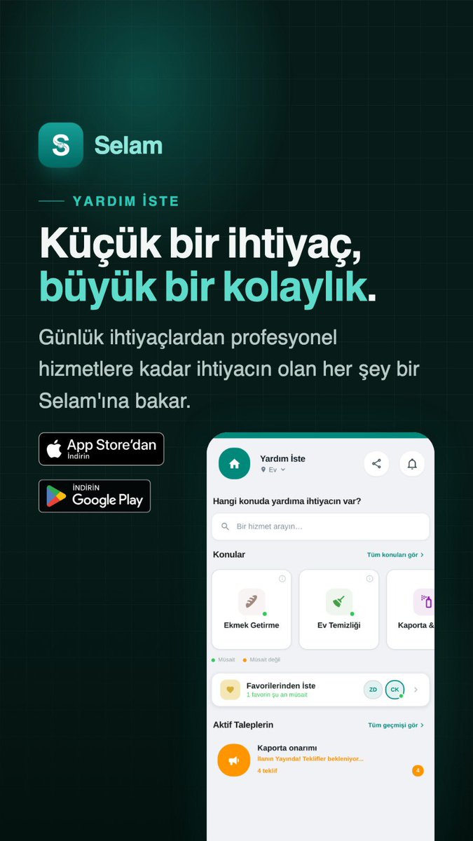 SelamMobi's tweet photo. Her zaman her işe yetişmek mümkün olmayabilir.

Market alışverişi, kargo teslim alma, evrak ulaştırma, fotokopi çektirme ya da aklına gelen diğer günlük işler…

📍 Yakınında bu konularda yardımcı olabilecek kişiler olabilir.

🤝 Bir Selam’ına bakar.

📱 https://t.co/TTMkWmPGsN https://t.co/ZeLXFBv2wQ