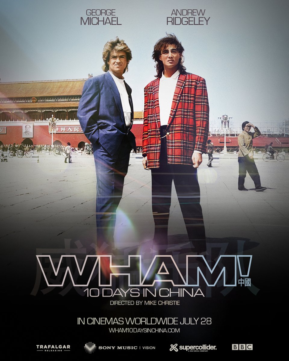 TrafalgarRel's tweet photo. WHAM! 10 Days In China is in cinemas worldwide today! 

Don't miss the critically-acclaimed documentary on the big screen, revisiting a landmark meeting of pop, politics and history.

Tickets available at https://t.co/BEW2EvKIFv 

#WHAMInChina #WHAMInCinemas #WHAM #WHAMFilm https://t.co/M7QQHsxiKz