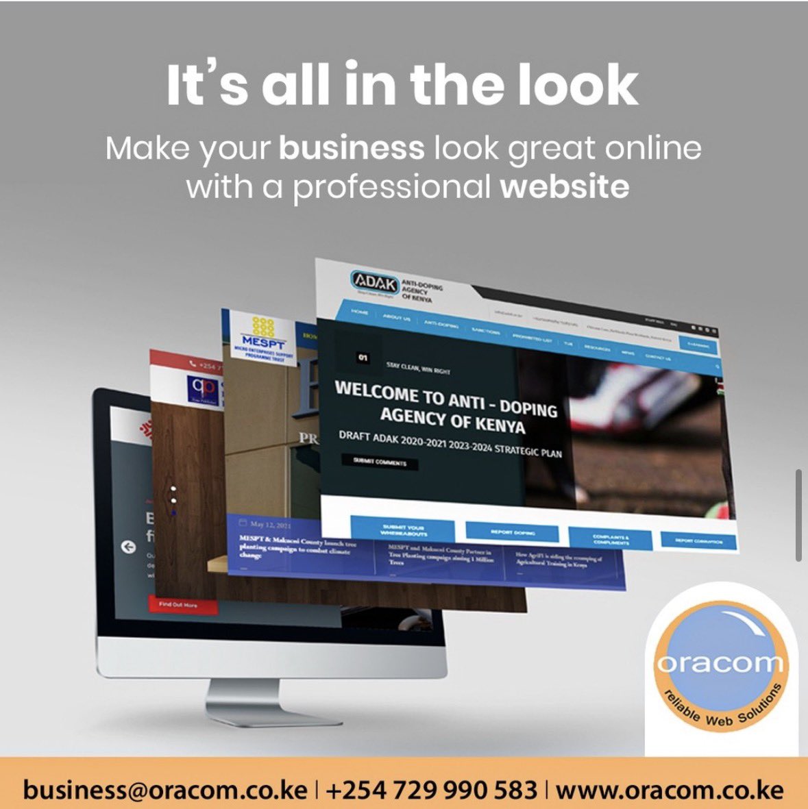 OracomKenya's tweet photo. Our designs are responsive, meaning they will look great on any device, and are optimized for speed to ensure a seamless user experience.

Reach out to us via +254729990583 or visit https://t.co/uZq78IEDak to get your business digitally fit today

Good Tuesday #SurvivorRights https://t.co/bXWexMMoft