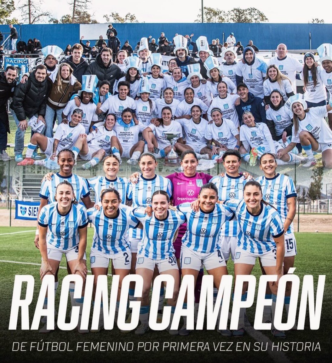 LeandroAdonio's tweet photo. El crecimiento del fútbol femenino de #Racing no es casualidad. Es el resultado de un proyecto sostenido en el tiempo, con una línea de trabajo que trascendió los nombres y hoy empieza a mostrar sus frutos.

🏆 Más allá del histórico primer título de Primera División, #Racing se convirtió en un verdadero club exportador de futbolistas hacia las principales ligas del mundo:

🇦🇷 2022: Rocío Bueno
🇦🇷 2023: Luana Muñoz
🇦🇷 2024: Eugenia Nardone
🇦🇷 2025: Milagros Menéndez
🇦🇷 2026: Agostina Holzheier

👏 Detrás de este presente hay mucho trabajo. Es mérito de la gestión anterior encabezada por @GarciaDaniel61 y de la actual, con @DelfinaMerino al frente, que mantuvieron un rumbo claro y potenciaron el desarrollo del fútbol femenino.

👉 También merece un reconocimiento especial Héctor Bracamonte, pieza fundamental de este proceso. Como entrenador logró 1 campeonato, 3 subcampeonatos y apenas un torneo de mitad de tabla, consolidando a #Racing como uno de los equipos más competitivos del país.

🎓 Pero el proyecto va mucho más allá de los resultados. En 2025, la Sub-19 alcanzó el primer subcampeonato de su historia, demostrando que el trabajo en inferiores también está dando resultados.

👉 Hoy Bracamonte trabaja diariamente con un plantel de 29 futbolistas, muchas de ellas juveniles que integran la base de esa Sub-19. Y hay un dato que explica el camino elegido: 14 de esas 29 jugadoras surgieron del Predio Tita Mattiussi, prácticamente el 50% del plantel.

En la Primera ya tienen lugar futbolistas formadas en casa como Serena Rodríguez, Florencia Núñez, Dolores Maregatti y Katalina Chaparro.

👉 Cuando hay un proyecto serio, los resultados llegan. #Racing no sólo compite y gana: también forma jugadoras y las exporta al fútbol de élite.