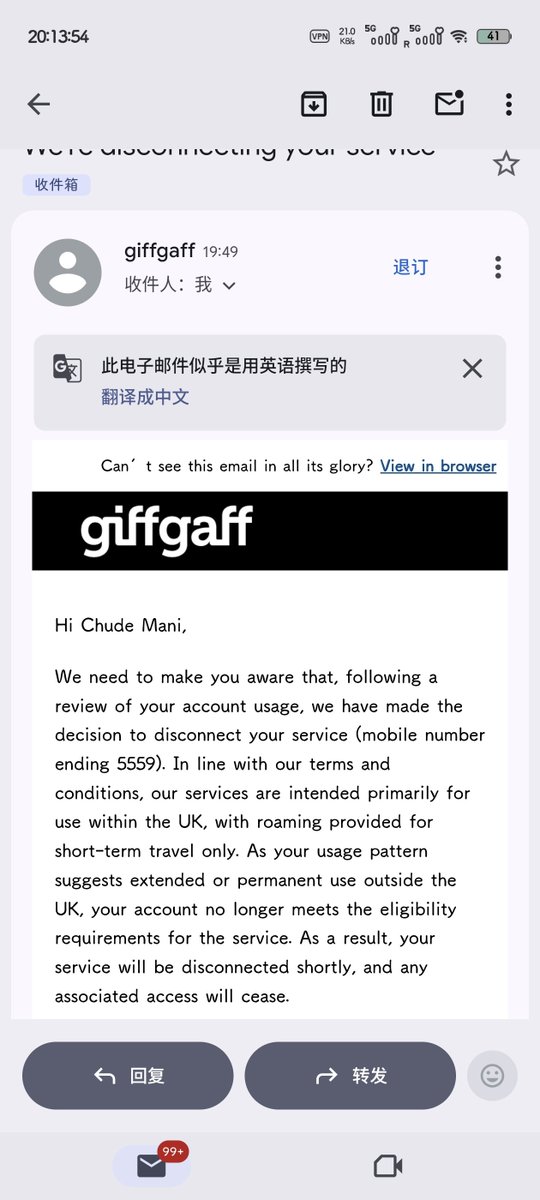 jabirc66's tweet photo. @MrGafish 刚收到邮件，英国佬个狗屎 https://t.co/k3EXTs1Mxk