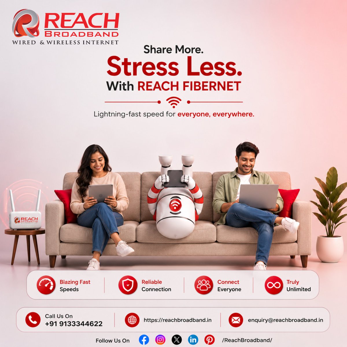 Reach_Broadband's tweet photo. #ReachBroadband #Fibernet #BroadbandConnection #HighSpeedInternet #TelanganaInternet #RangareddyBroadband #HomeWiFi #FastInternet #InternetService #StreamingLife #WorkFromHome #GamingInternet #WiredInternet #WirelessInternet #BestFibernet #HyderabadInternet #DigitalTelangana https://t.co/KPKHV3pyFz