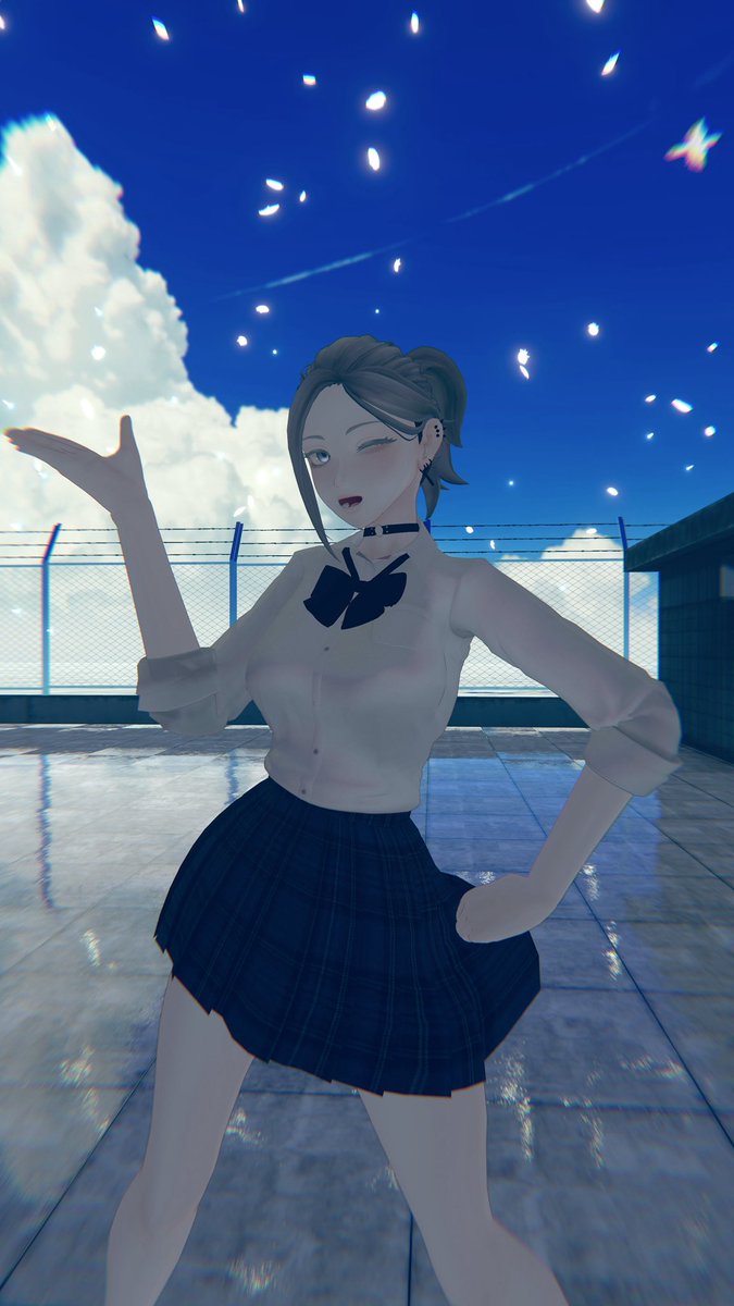 Yuzuha_VRC's tweet photo. #KIKI_3DSHOP
 #IOLI3D 
 #VRChat 

制服！やっと！🤘😎🤘 https://t.co/2tKlCizcLK