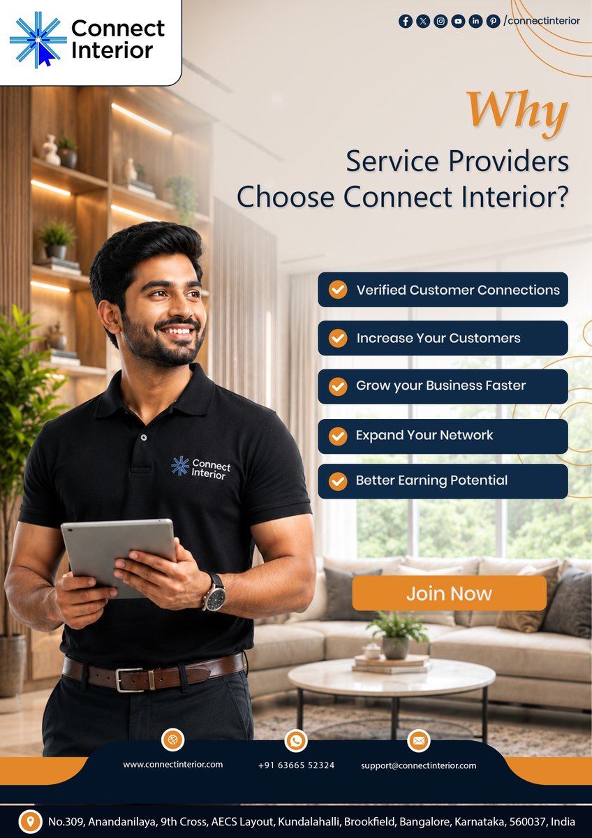 conectinterior's tweet photo. More leads. More customers. More growth. 🚀
Join Connect Interior and grow your business with verified customer connections.
👉 Join Now!
📞 Contact - +91-63665 52324
Visit- https://t.co/mkGr9pZ28O
#ConnectInterior #BusinessGrowth #InteriorProfessionals #GrowWithUs https://t.co/1HEUjK1z8M