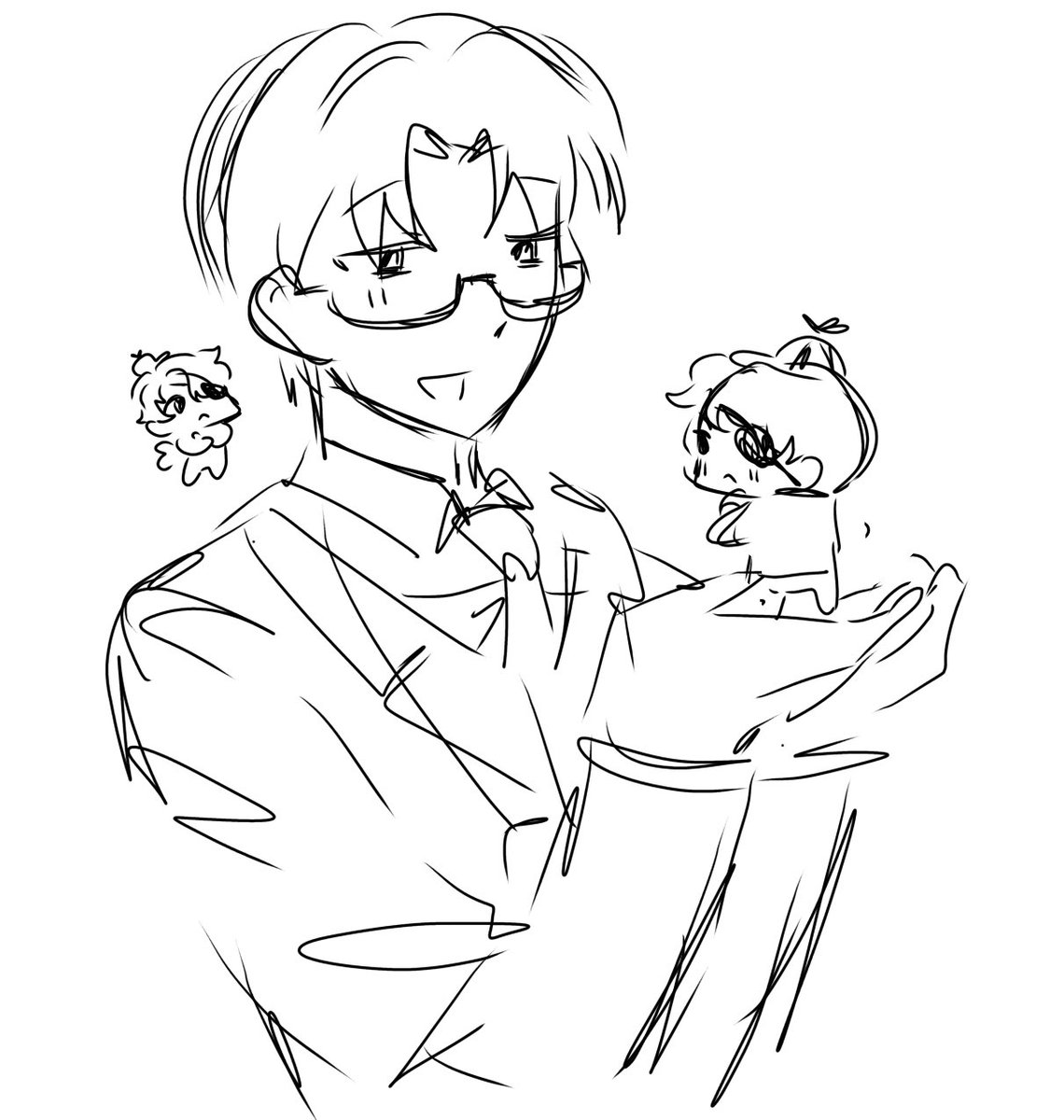 vantabone's tweet photo. i didnt have signal earlier so i doodled how i imagine @BaekilmongGoat and @DER_kimsoleum on my phone https://t.co/CDpSZ5tT3r
