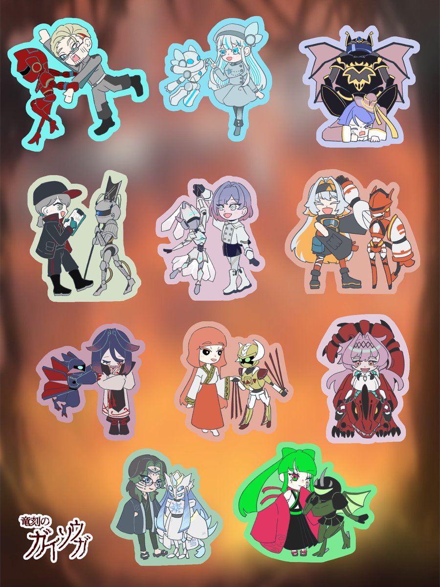 gaisouga's tweet photo. 【一周年企画！】
デフォルメイラスト第一弾！
副主催による参加キャラのイラストです！ https://t.co/35x9yE9Nwr