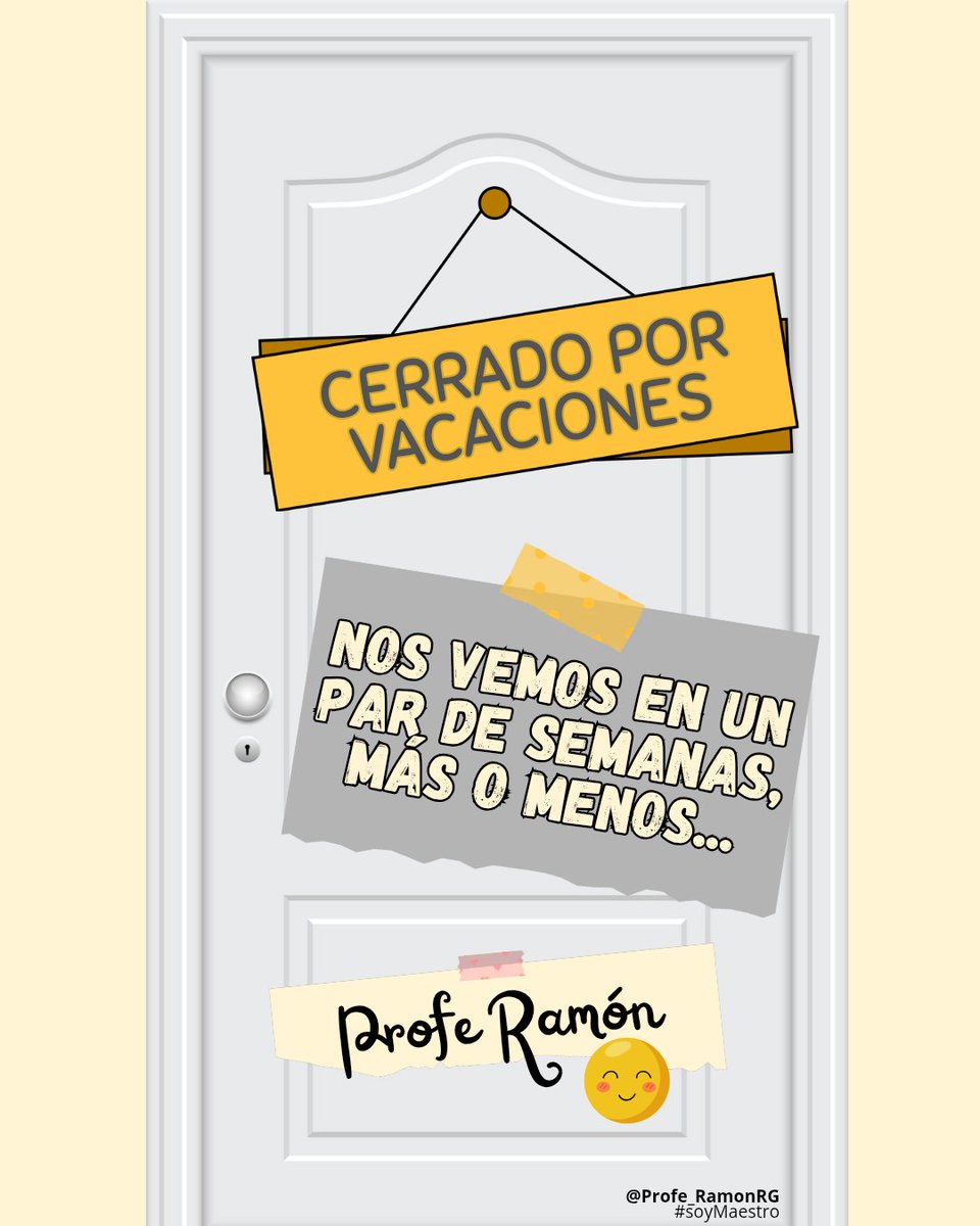 Profe_RamonRG's tweet photo. Llegó el momento de descansar, desconectar y coger aire. Gracias, de corazón, por acompañarme un curso más. Espero que tu verano esté siendo un buen verano, y que lo que queda sea aún mejor. Nos vemos en un par de semanas, más o menos... 😅 ¡Un abrazo gigante!
#soyMaestro https://t.co/EFYU7SEtaR