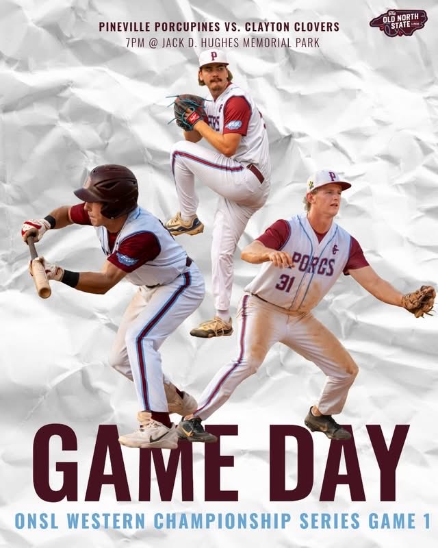 PorcupinesONSL's tweet photo. We are HOME tonight to kick off the Old North State League Western Championship series, chasing a best of 3 win. First pitch is at 7PM and we need Porcs Nation to #PacktheJack! https://t.co/7CIrb14kEU