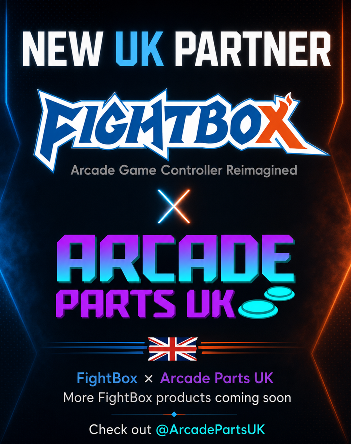 FightBoxArcade_'s tweet photo. 🇬🇧 We’re excited to welcome our new UK partner, Arcade Parts UK (@ArcadePartsUK)! 😄

A selection of FightBox controllers is now available in their store, with more products coming soon.

UK players, go check them out—and stay tuned! 👀

Please check the website👇👇👇
https://t.co/QQS3WjfLK8

#FightBox #ArcadeStick #Leverless #FGC