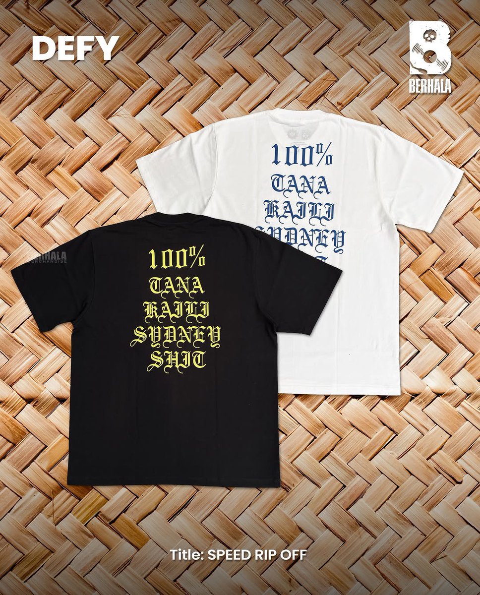Berhalamerch's tweet photo. Ready Stock!
DEFY - Speed RIP-OFF | T-shirt Black &amp; White
🆓(Free Sticker)🆓

Official Merchandise | 1312% Original Merchandise!
Brand New | Limited Stock

The available sizes are in centimeters (LxP):
S (68x47)
M (51x73)
L (54x76)
XL (59x79)
XXL (63x82)

IDR 200.000 / USD 20 https://t.co/Rr2ya5hCXp