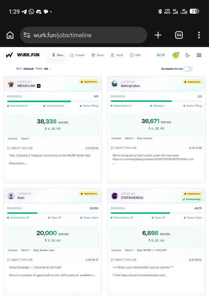Eritech01's tweet photo. Earn crypto doing small tasks on @WURKDOTFUN  (swappable to SOL).
• Link: https://t.co/YL7OJrUh3K
• Connect sol wallet
• Connect X
• Head to jobs and complete available tasks to earn $WURK (swappable to SOL,USDC OR SKR)
Payouts are real, tasks take minutes — worth trying. https://t.co/iszIhdaXog