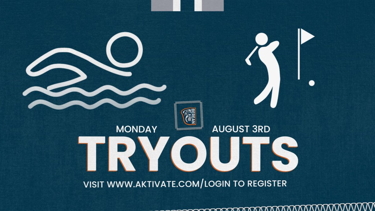 bereanwpbath's tweet photo. Fall Sports are underway at BCS with volleyball &amp; cross country! The swim and golf teams will officially start on August 3rd. Make sure you are clear in Aktivate before the first session! Coaches will communicate via email prior to the first session with further details! #ForHim https://t.co/eVzbwQkuFk