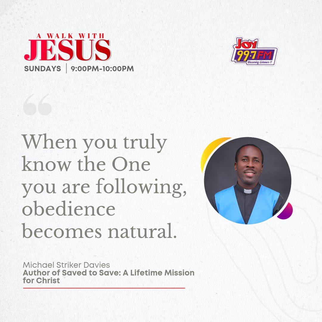 Joy997FM's tweet photo. Michael Striker Davies teaches that obedience is the natural response to a genuine relationship with Jesus. The deeper we know Christ, the more willingly we walk in His ways, not out of obligation but out of love and trust.
#AWalkWithJesus #Joy997FM https://t.co/5UvlI8Zhds