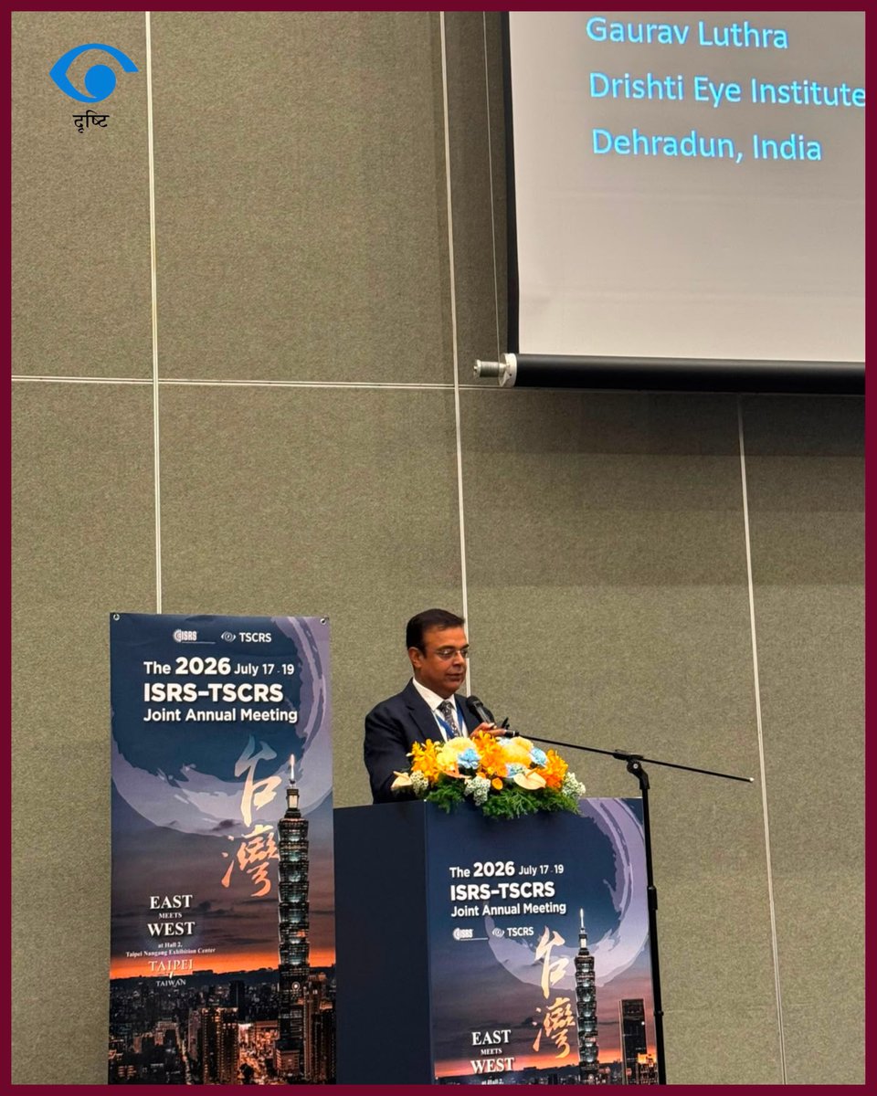 DrishtiEyeInst's tweet photo. Congratulations to Dr. Gaurav Luthra on being inducted into the International Council of ISRS at the ISRS–TSRS 2026 Annual Meeting, Taipei, in recognition of his contributions to refractive surgery.

#ISRS #TSRS2026 #RefractiveSurgery #Ophthalmology https://t.co/khUB7ZW8GN