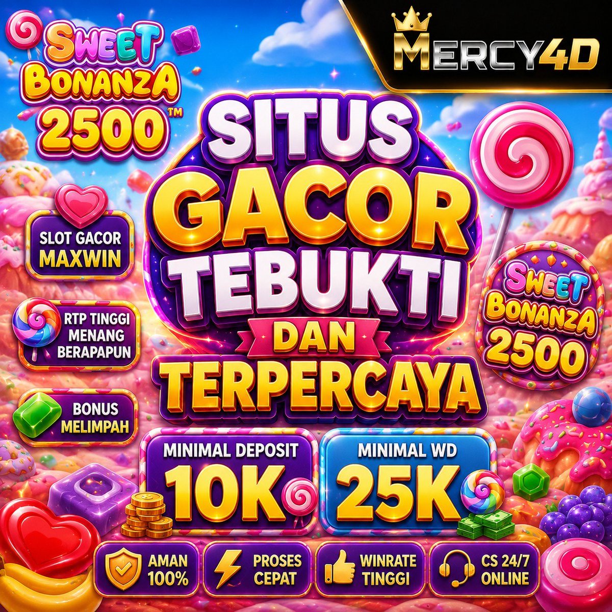 mercy4d06c's tweet photo. situs terbukti dan terpercaya gampang menang hanya di MERCY4D ayo gabung dan raih maxwin mu!!!
Recommend Game Win! 

- Sweet Bonanza 2500 
- Mahjong Ways 2
- Gates of Olympus

Ayo Langsung Jemput Kemenangan Mu!

📷Link Akses Resmi MERCY4D https://t.co/f8CoSx3V3F