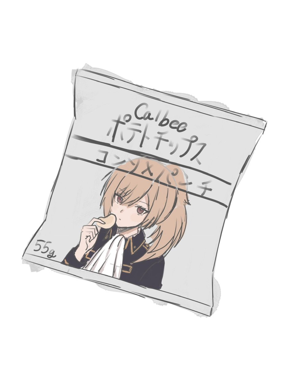 maccha0401Y's tweet photo. 白黒ポテチチャレンジの制作過程
一発描き、上手く出来てるだろうか…？😇

イメージ図(デジタル)→完成版
#銀魂 #沖田総子 #イラスト https://t.co/eKHqNn46JP