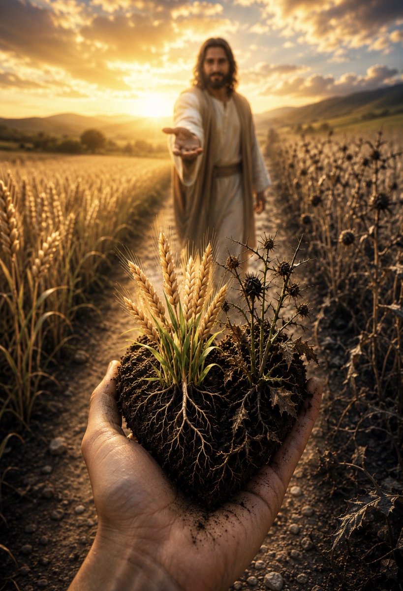 Padreramonzam's tweet photo. 🌾 Hay una pregunta que no podemos seguir aplazando: ¿qué está creciendo en mi corazón?

Jesús explica la parábola de la cizaña para invitarnos a mirar primero el terreno de nuestra propia vida. Allí pueden crecer el orgullo, el resentimiento, la envidia, la mentira o la falta de amor. Si no dejamos que Dios actúe, esa cizaña termina robándonos la paz y la esperanza.

Pero Cristo, el Sembrador de la buena semilla, no viene a condenarte, sino a arrancar el pecado y hacer florecer una vida nueva.

Señor Jesús, entra en mi corazón. Arranca toda la cizaña del pecado y siembra en mí tu amor, tu verdad y tu paz. Hazme brillar un día en el Reino del Padre. Amén. 🌾🙏

#EvangelioDelDía #PalabraDeDios #Conversión #Misericordia #Jesús #ExamenDeConciencia #Fe #Esperanza #VidaCristiana #Oración #Reconciliación #PadreRamón #Cristovidentes