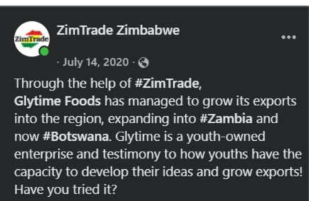 ZimTradeAlerts's tweet photo. What started as a simple post in 2020 introducing
@glytime as a small business exporting to Zambia and Botswana has now erupted into a mass-producing company growing its footprint across the Southern Region!  Our CEO @MajuruZim  toured their new factory and witnessed its growth from simple kitchen ovens to state-of-the-art machinery!  This growth is a testament to the potential of small businesses to turn into export enterprises! #EnergizingExports!