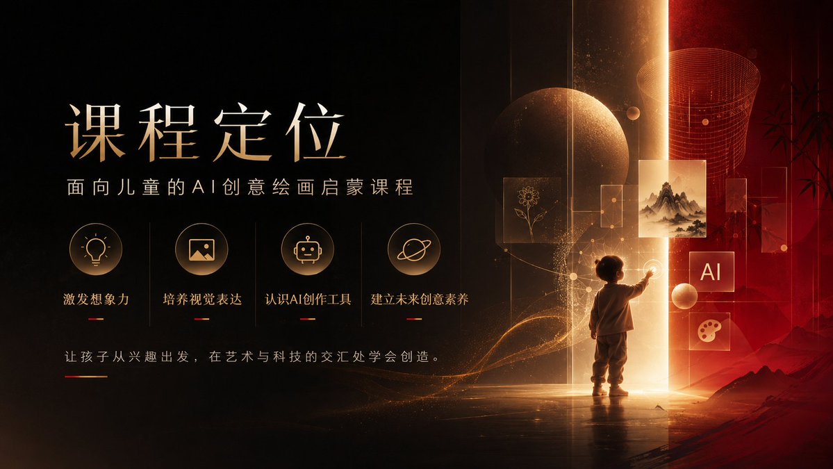 xiaoxiaodong01's tweet photo. GPT2 x ppt x 提示词  x 美学 x 提效 x 第六弹

好像GPT-image2特别懂教培行业

用这套原本金箔冰激凌的提示词
设置：教培课程介绍ppt

轻松得到了，受挫要半天的作品

大放厥词：如果你会用这个提示词+每页Markdown
基本上，你就可以丢弃 ppt这个软件了

...

提示词图一ALT属性中。 
欢迎交作业 https://t.co/NnaOLudDrQ