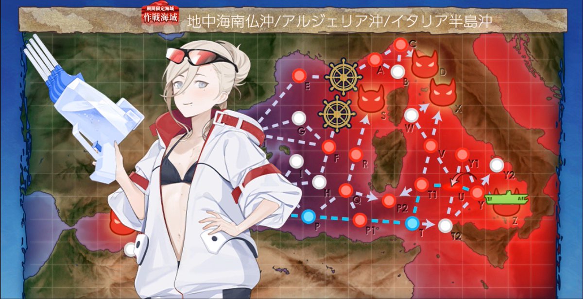 sprinter_ice's tweet photo. 艦これブラウザver不定期報告＆備忘録📣
後段甲E4-5ボス撃滅🔥
リシュジャンタッチがボス顔面に2度も直撃💥
海域最終ゲージでは初めてのラッキー✌️体験でした☺️✨
これで難所を突破✨初めて遊軍艦隊ナシでのオール甲突破が現実味を帯びてきました💕体感E3-4＞E2-3＞E4-5 DEATH🧙‍♀️ https://t.co/QkmHC0VOhZ