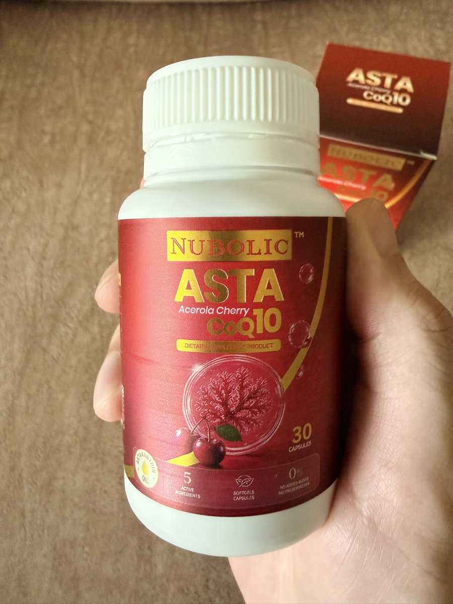 oak_html_5's tweet photo. NUBOLIC Asta Acerola Cherry CoQ10 รับประทานง่าย วันละ 1 แคปซูล มีสารสกัดจาก Haematococcus pluvialis ซึ่งเป็นแหล่งของแอสตาแซนธิน พร้อม CoQ10, Acerola Cherry, Lecithin และ Wheat Germ Oil

📍พิกัด https://t.co/aYg8XfJRbs

#NUBOLIC #Astaxanthin #CoQ10 #อาหารเสริม https://t.co/gDFfDwZLgD