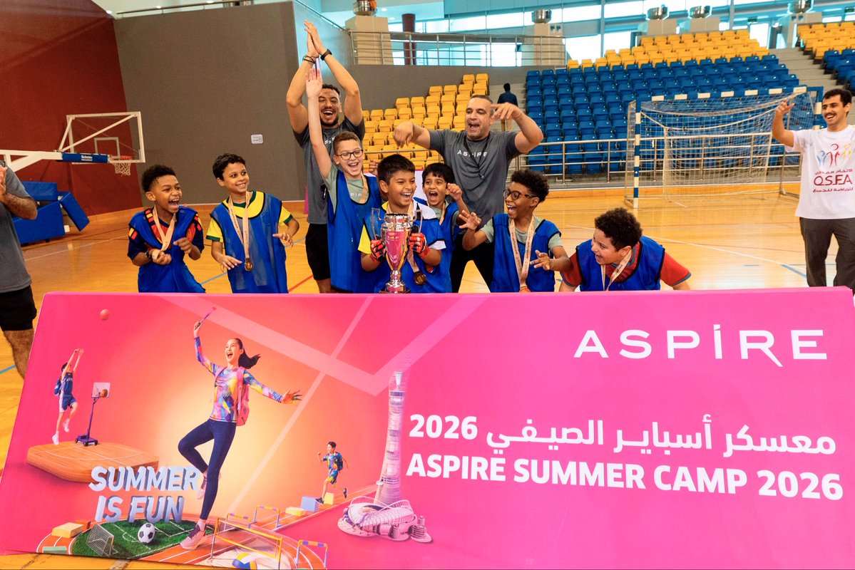 aspirezoneevent's tweet photo. مقتطفات من فعاليات الأسبوع الرابع لمعسكر أسباير الصيفي 2026 

Highlights from The Fourth Week of Aspire Summer Camp 2026 https://t.co/ds1iZfTekd
