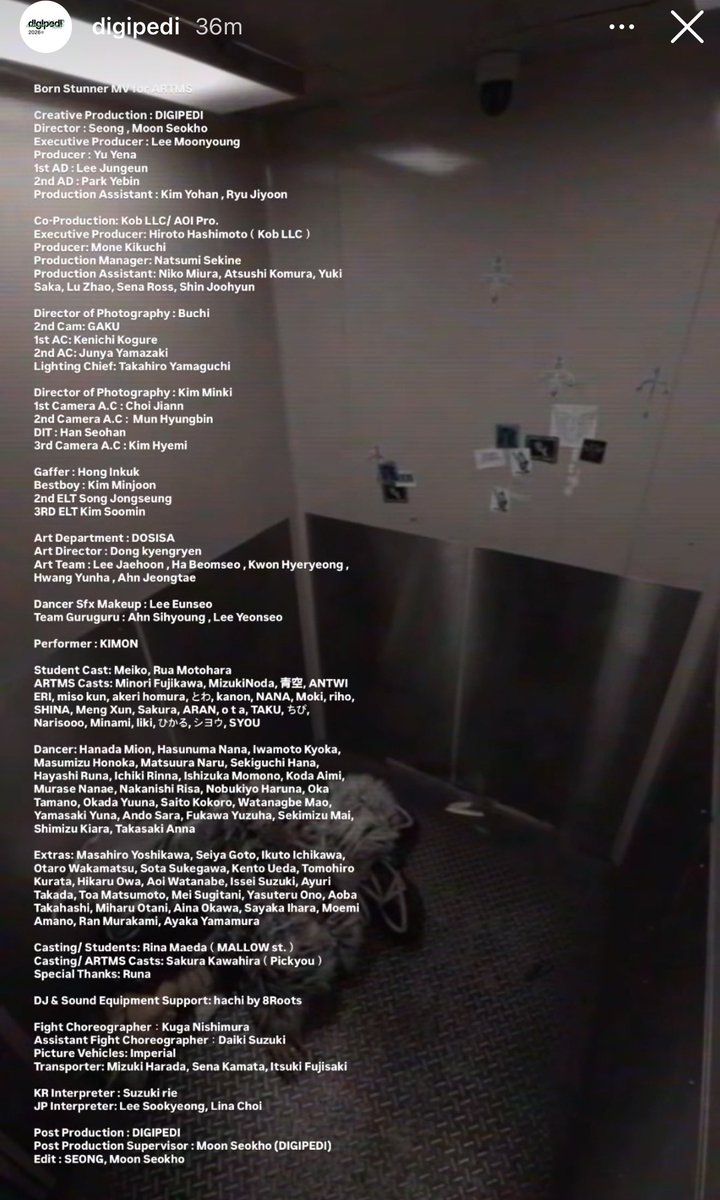 arrtms's tweet photo. digipedi uploaded the credits for born stunner, and the amount of people involved with this project just blows my mind (also no ai, which i know some were worried about) https://t.co/gZNUvexdjP