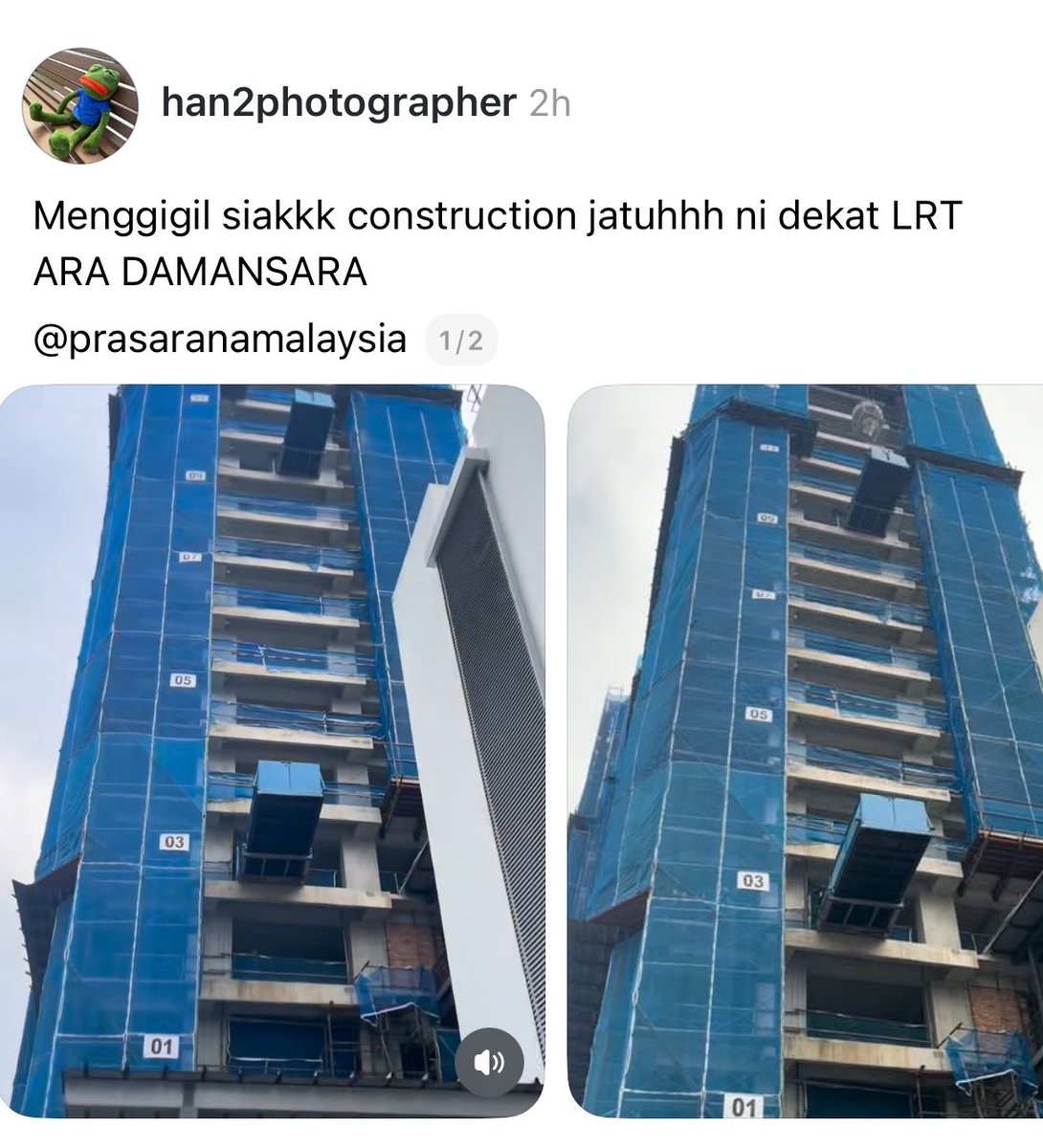 localrkyt's tweet photo. Fuhh jadi macam ni boleh saman pemaju ke? Bahaya ni https://t.co/8VYMRSGmdV