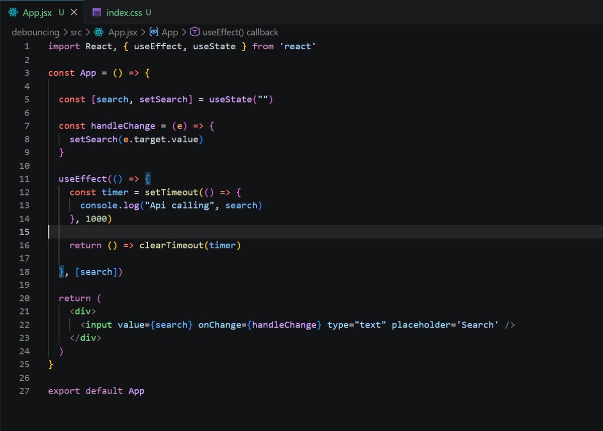 NikhilGupta6656's tweet photo. 🚀 Developer 2.0 | Day 8
Learned List Virtualization, Debouncing &amp; Throttling in React today.

Optimizing performance, one concept at a time. ⚛️

#Developer2 #Day8 #React https://t.co/NvQR5Or989