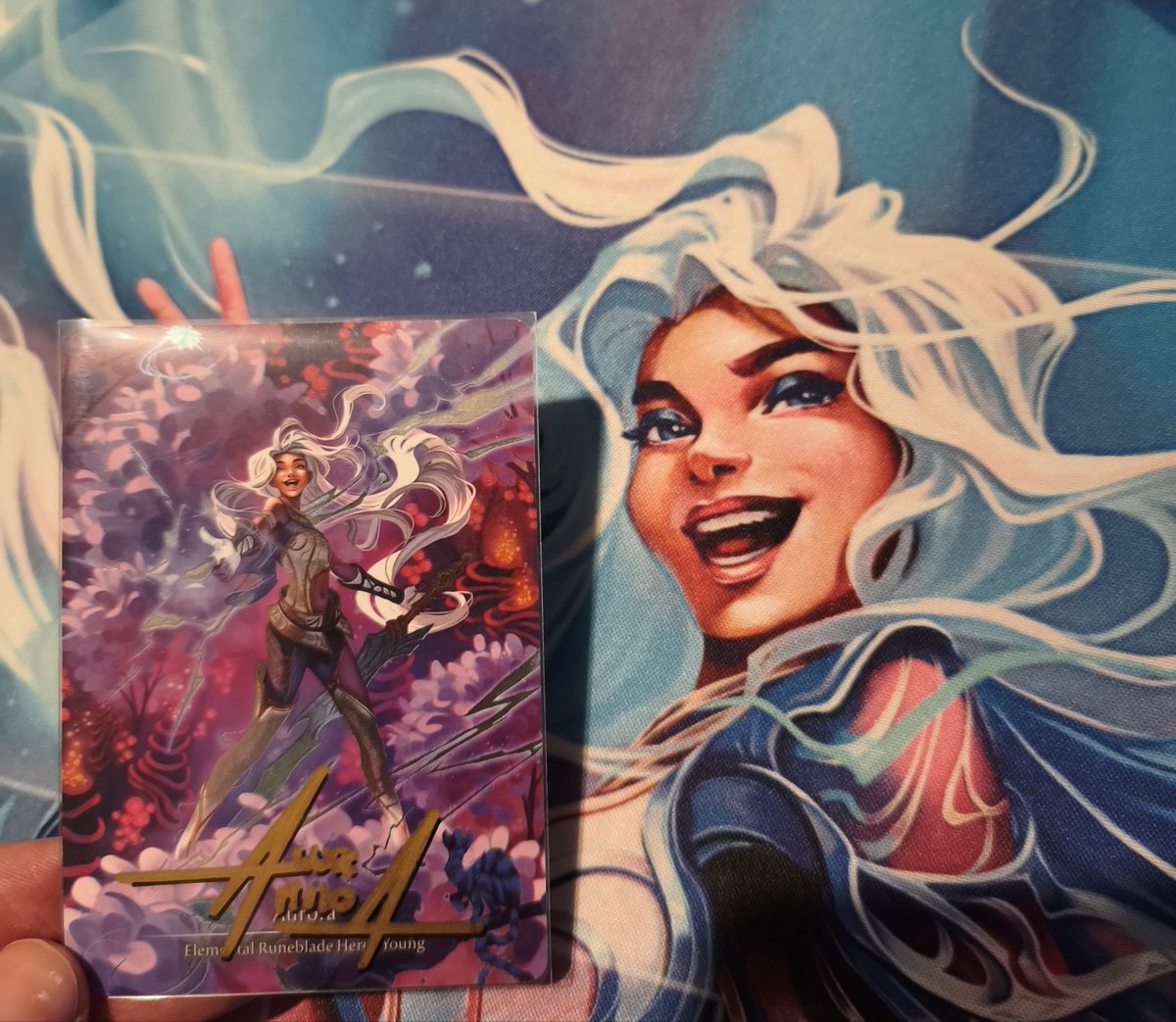 Crowsinks's tweet photo. @fabtcg Started the game 2 years Ago , 1 month before her going Living Legend. Still the Queen. Thanks to the Goat Asur misoa for the Art
#FABCW @fabtcg https://t.co/w5Qfj9F7gK