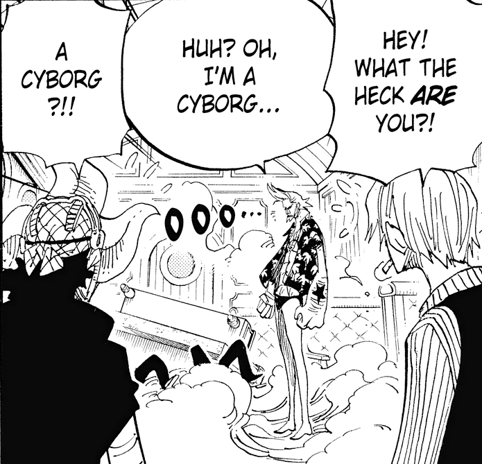 mugiriya's tweet photo. Sanji acting all shocked that cyborgs exist is so funny in retrospect like he wasn't surrounded by his scientifically enhanced super soldier siblings growing up https://t.co/bHCLpbAuuz