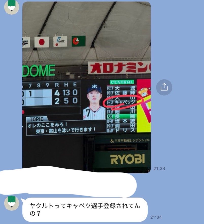 ryuse___57's tweet photo. キャベツ選手で倒れた https://t.co/8PD0SsPWDy