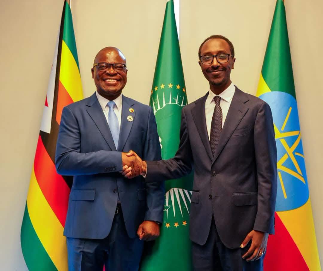 MFAEthiopia's tweet photo. Foreign Minister Gedion Timothewos held separate bilateral meetings with his counterparts from Zimbabwe and Benin on the sidelines of the 49th Ordinary Session of the Executive Council of the African Union, currently underway in Addis Ababa. 

During his meeting with the Minister of Foreign Affairs and International Trade, Amon Murwira, the two ministers reaffirmed the longstanding and cordial bilateral relations between Ethiopia and Zimbabwe. They noted that the two countries share common positions on issues related to the African Union, Pan-Africanism, and other international matters of mutual interest. 

The ministers also underscored the importance of further strengthening bilateral cooperation and agreed to convene a Joint Ministerial Commission to facilitate the effective implementation of the cooperation agreements previously concluded between the two countries across various sectors. 

Gedion also held talks with Benin's Minister of Foreign Affairs, Corinne Amori. The discussions focused on practical ways of further enhancing bilateral relations and expanding cooperation in areas of mutual interest. 

The two ministers exchanged views on mechanisms for implementing the agreements previously signed between Ethiopia and Benin. Minister Amori also expressed Benin's interest in learning from Ethiopia's experience in the field of artificial intelligence, recognising the country's growing expertise in the sector.