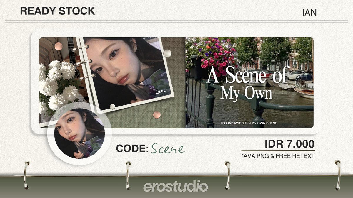 Sannviero's tweet photo. ㅤㅤ
Another layout to turn your favorite scene into your own. 𝗦𝗖𝗘𝗡𝗘 features Kya, Sui, Ian, and Winter by 𝘦𝘳𝘰𝘴𝘵𝘶𝘥𝘪𝘰. Includes a PNG avatar and free retext for only IDR 7,000.

t. #zonauang #bealanja
ㅤㅤ https://t.co/vVSs27qc13